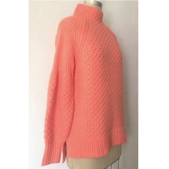 ANTHROPOLOGIE CORAL BIA MOCK NECK ALPACA BALLOON SLEEVE SWEATER S - Picture 6 of 13